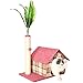 Produktbild GLMAMK Kratzkissen Aus Holz Für Katzen Mit Sisal, Abnehmbare Katzenhöhlen & Häuser, Katzenhöhlen & Häuser