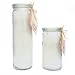 Produktbild Candle Factory 2er Set - Mini & Big Jumbo Kerze im Weckglas Farbe: weiß