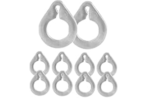 TENDEEVOLUTION Supporti e Accessori In Plastica Per Binari In Alluminio, Zineffa, Bastoni, Silent, Pacchetto, Attacchi in Plastica Parete Soffitto Serramento (N°10 anelli trasparenti a goccia)