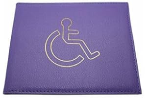 Soft Leather Disabled Badge Holder Wallet Disability Parking Badge Cover Holder by Hithika Disabled Blue Badge Display Holder (Purple)