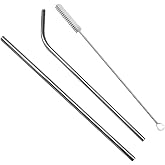Metal Pipet Seti, Paslanmaz &Ccedil;elik, Temizleme Fır&ccedil;ası Dahil, 2 Adet