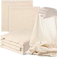 STAR WORK - Muslin Cloth for Straining Unbleached Cotton, Natural Ultra Fine Cheese Cloths for Straining Reusa