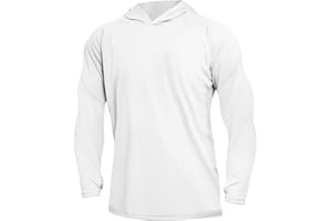 DiULi Men's Hoodies UPF 50+ Sun Protection Performance Long Sleeve T-Shirt, UV Breathable Men's UPF 50+ Swim Rash Guard Vest Men Sun Protection Swim Hoodie Long Sleeve Quick Dry Outdoor Hoodies