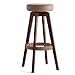 Produktbild Kitzen Mode-Vintage-Bar Bankstuhl Hoher Stuhl Holz Hoher Stuhl Barhocker Sessel Wohnzimmer 48 * 48 * 74cm , 74cm brownish frame brown (rao sheng) gute Qualität