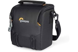 Lowepro Adventura Sh 120 III, torba na ramię na aparat z regulowanym/zdejmowanym paskiem na ramię, plecak na aparat bezlusterkowy, kompatybilna z Sony Alpha 7 Series, Canon Rp, czarna