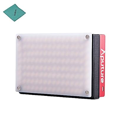 Aputure AL-MX Mini LED Lumière Vidéo 2800K-6500K Température de Couleur CRI95 + 128 Pcs LED Perles Luminosité Réglable Batterie au Lithium Intégrée avec Sac de Transport de Chaussure Froide
