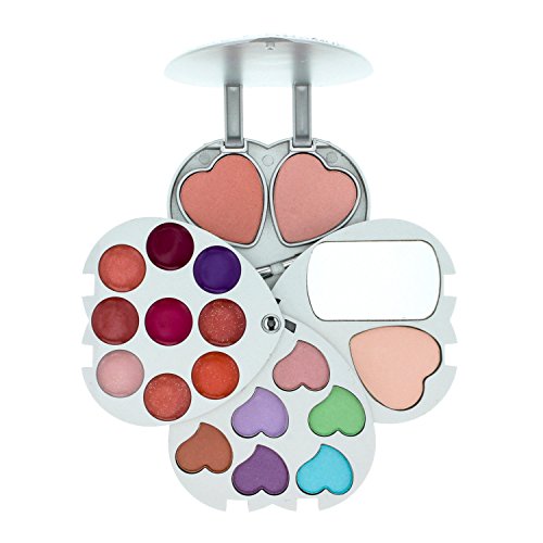 Claire's Girls and Womens Small Compact Music Make Up Set in Silver Colour