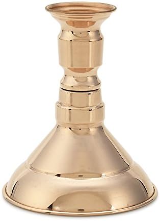 Kuprum Hand Hammered Solid Natural Copper Candle Holder, Garden Rustic Décor, 5x3