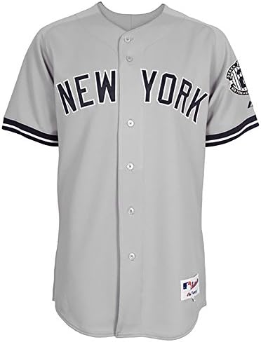 Official Majestic New York Yankees Majestic Road Retirement Patch Cool Base Derek Jeter Jersey