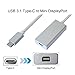 Produktbild ARTLU® USB 3.1 Typ C auf Mini DisplayPort / Mini DP Adapterkabel mit Aluminiumgehäuse biete UHD für Apple Neues Macbook Pro 2016, Dell XPS 13,ChromeBook Pixel (Kann Apple LED Cinema Display durch Firmware-Upgrade Unterstützen),Silber