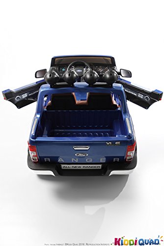 Elektroauto für Kinder 2 Sitzer, Ford Ranger, 12 V, 2 Motoren, Lack Blau metallic