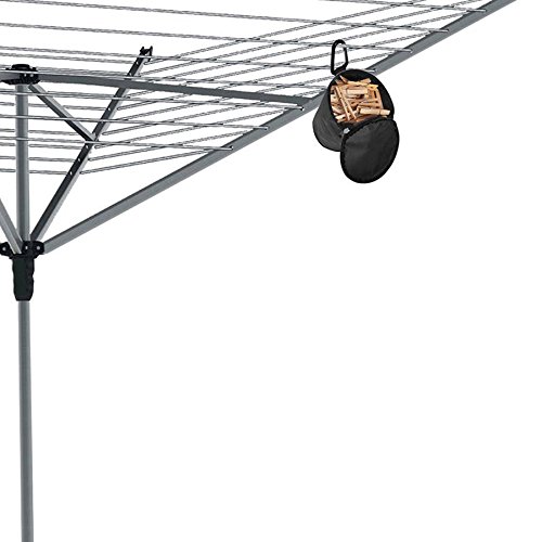 ProPlus 360817 praktischer Wäscheklammerbeutel aus strapazierfähigem Gewebe mit Karabinerhaken - 2
