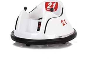 ATAA Autoscontri Elettrico a Batteria - Bianco - Auto elettrica per Bambini a Batteria e Telecomando per Genitori