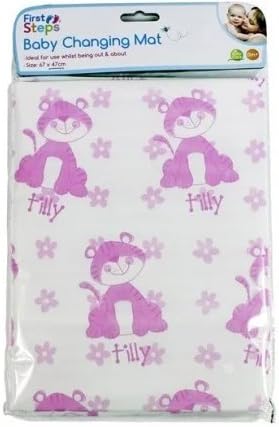 Dios Baby Travel Changing Mat Suitable from birth onwards Folding Baby Changing Mat Size (Pink Tilly Tiger)