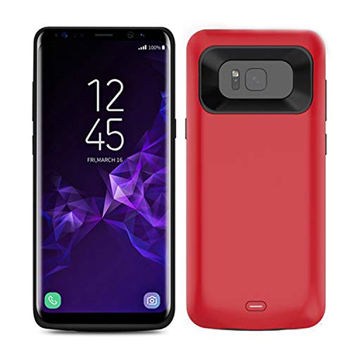 Samsung Galaxy S8/S8+ Battery Charger Case,Portable 5500mAh Rechargeable Power Bank Backup Protective Charging Case for Samsung Galaxy S8 /S8Plus (Samsung Galaxy S8 Plus, Red)
