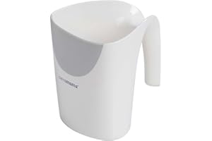 Clevamama Clevarinse Rince Tête Bébé Bain Tasse Rinceur de Shampoing Protection Silicone 500 ML Gris