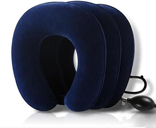 Three-tier full-round cervical traction home inflatable portable stretching massage neck pillow