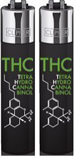 2 Stück CLIPPER® Feuerzeug - Edition THC MOLECULE