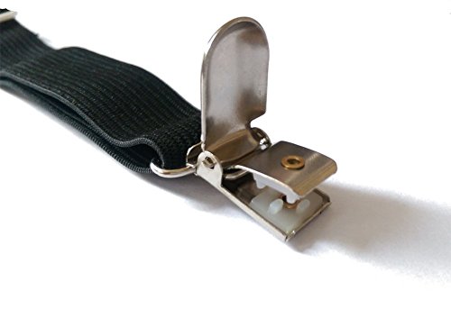 Angelkiss 4er-Pack Verstellbare Elastische Bettlakenspanner Betttuchspanner Spannbettlakenhalter mit Metallklammern für Bettlaken und dünne Bettdecken (schwarz) - 2