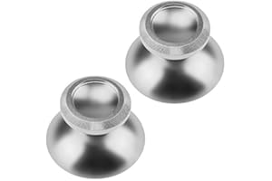 Aussel Metal Aluminio Thumbsticks Thumb Grip Stick para PS4 Xbox un Game System Controller 2 en 1 Plata