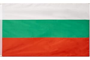 MUWO Flagge Nations Together 90 x 150 cm Nationalmanschaften, doppelseitige Gartenflagge, wetterfeste Fanflagge, Fußballflagge Polyester Länderfagge Deutschland mit Ösen (Bulgarien)