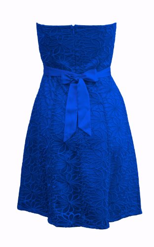 Black Butterfly Floral Corset Wedding Cocktail Evening Party Prom Dress - Royal Blue - 10