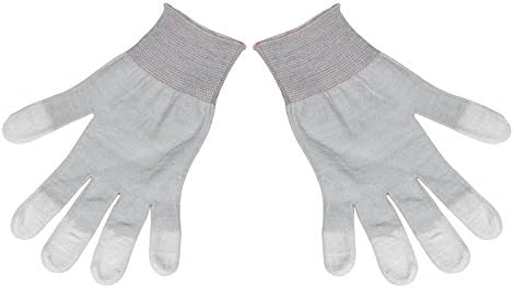 NOSHOCK ESD Fingertip Coated Seamless Anti-Slip Gloves - Elastic Gloves (Small)
