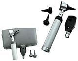 Otoscope, Ophtalmoscope Diagnostic Set With Case, Stainless Steel New Design