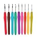 Produktbild 9PCS/Set Knitting Tool TPR Silicone Soft Handle Aluminum Crochets Wool Crochets Hooks Yarn Needles Crafts Tools