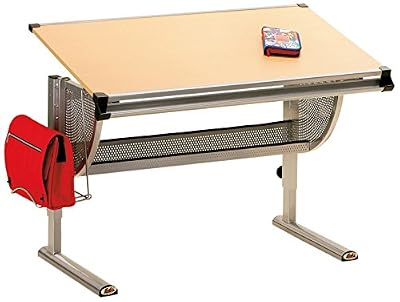 Inter Link Links 50500450 Plato Bureau Métal/MDF Hêtre 73 x 115 x 93 cm
