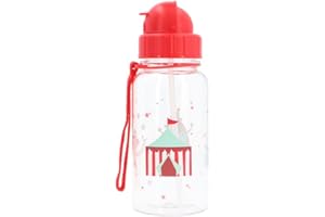 Tutete Botella de Agua para Niños 500 ml | 100% Libre de BPA, lavable en lavavajillas, con pajita suave, asa de transporte y tapón fácil de abrir, ideal para Guardería y Colegio | Circus