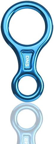 AllSpes 35 kn Big Figure 8 Descender Stainless Steel Rappel Gear Downhill Ring Equipment Rock Climbing Belaying Device for Outdoor Recreation or Search and Rescue professional, Strong Safe Durable,Blue