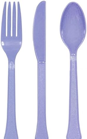 24 Plastic Cutlery Wedding Solid Colour Tableware Party Supplies Colours