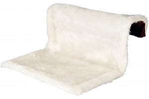 Trixie 43141 Chaise longue pour radiateur, peluche/velours, 45 × 26 × 31 cm, crème/marron, 1 pièce