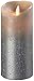 Produktbild sompex Flame LED Echtwachskerze Sand metallic 8x18cm, 36801