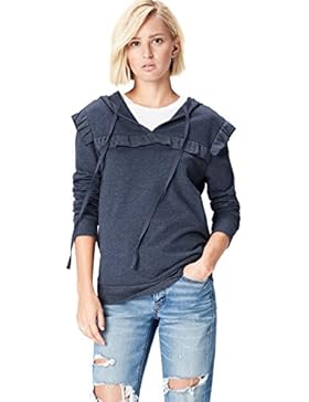FIND Damen Kapuzenpullover mit Rüschen