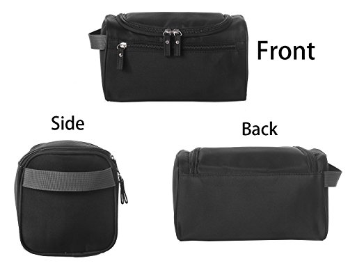 iSuperb® Robustes Herren Kulturtasche Kulturbeutel Wasserdicht Kosmetiktasche Make-up Tasche mit Haken zum aufhängen für Reise (schwarz) - 5