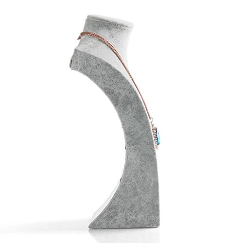 Sinoba Schmuckbüste Schmuckhalter Kettenhalter Schmuckständer grau (H2: 25.5 cm) - 3