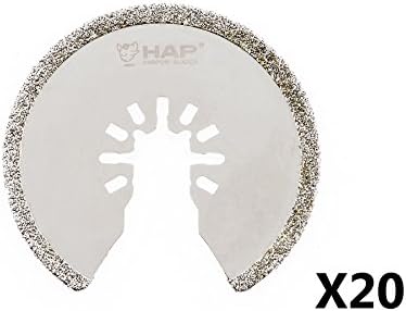 Harpow Diamond segment grout saw blade,20 Pieces,power oscillating tool blades,multitool blades,power tool saw blades,fits Fein Bosch Craftsman Rockwell Einhell Westfalia Ferm Pro-Line Matrix tools