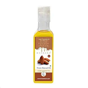 Mesmara Edible Sweet Almond Oil (100% Pure and Cold Pressed) 100 ml for Skin, Hair and Internal Consumption