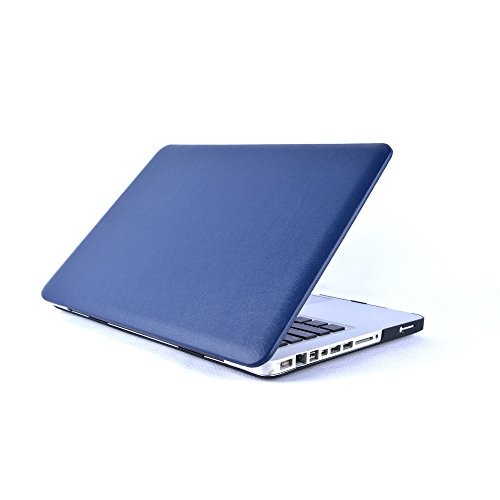 Macbook Pro 13 Hülle Case Tastaturschutzfolie Displayschutzfolie 3 in 1 Kit, TECOOL [Ultra Dünn Serien] Leder Hartschale Schutzhülle Case für MacBook Pro 13.3 Zoll Modell: A1278 – Dunkelblau - 5