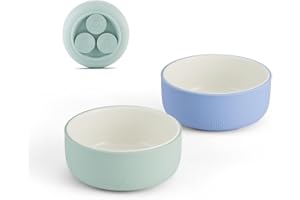 Elk and Friends Kids Porcelain Bowls with Silicone Suction Sleeves | Suitable for Babies/Toddlers | Microwave & Dishwasher Safe | Stay Put Dinnerware | Snack Dishes | 2 Pack