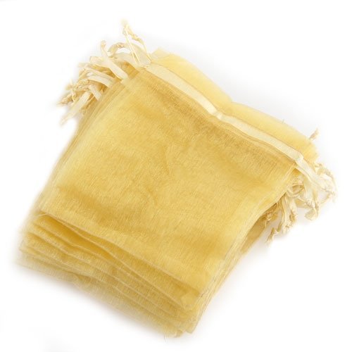 Preisvergleich Produktbild Gleader 60X gold. Organza Saeckchen Geschenkbeutel Schmuckbeutel TOP