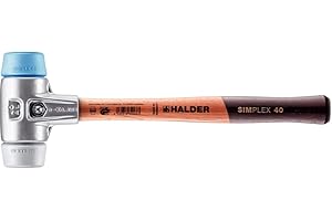 SIMPLEX-Schonhammer, TPE-soft/TPE-mid; mit Aluminiumgehäuse und hochwertigem Holzstiel | D=40 mm | 3113.040