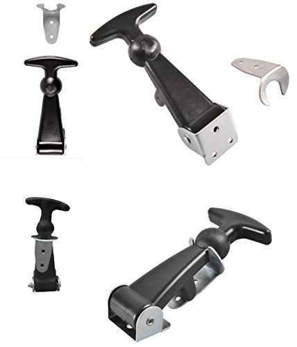 Preisvergleich Produktbild Haubenhalter Gummi 115mm Haubenspanner Gegenstück Stahl Motorhaubenhalter 4 Stück Haubenverschluss