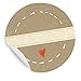 Produktbild Mit Herz! STICKER mit Herzchen im KREIS und Freitextfeld für Marmelade, Gewürze, Geschenke, Tischkarten, 24 schöne Etiketten, MATTE Papieraufkleber in natur für Geschenke, Gastgeschenke und vieles mehr
