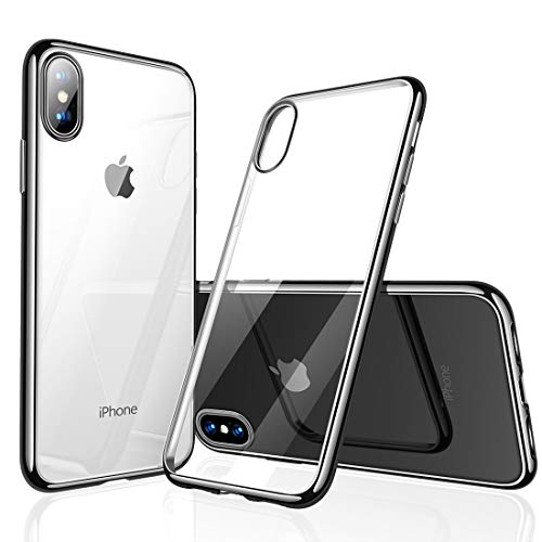 humixx iPhone XS Hülle, iPhone X Hülle, Silikon TPU Hochwertigem Stoßfest, Anti-Fingerabdruck, Anti-Scratch Hülle Crystal Clear Weich Soft Case für iPhone X/XS(Schwarz) humixx iPhone XS Hülle, iPhone X Hülle, Silikon TPU Hochwertigem Stoßfest, Anti-Fingerabdruck, Anti-Scratch Hülle Crystal Clear Weich Soft Case für iPhone X/XS(Schwarz)