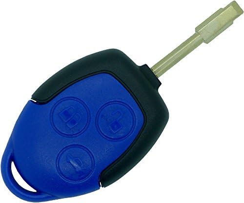 Chequers Motorstore Ford Transit Connect 3 Button Blue Remote Key Fob Case And Blade