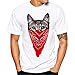 Produktbild Luckycat Herren Kurzarm Rundhals Basic Drucken Oversize Slim Fit T-Shirt in vielen Farben Oversize Herren Vintage T-Shirt Verwaschen V-Neck Basic V-Ausschnitt Shirt