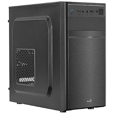 Aerocool CS103 - Boîtier pour Micro-Ordinateur ATX, Aluminium Poli, Ventilateur arrière de 80mm